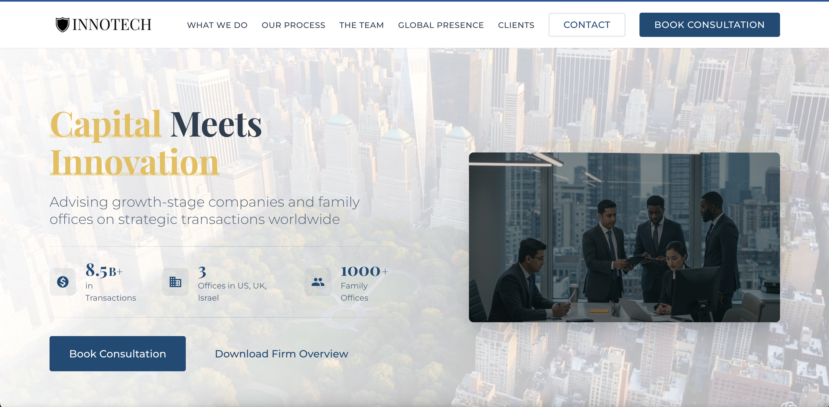 Boutique Investment Banking - Landing Site